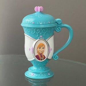 Disney Frozen Princess Elsa & Anna Tall Plastic Stein Cup Mug With Lid Souvenir